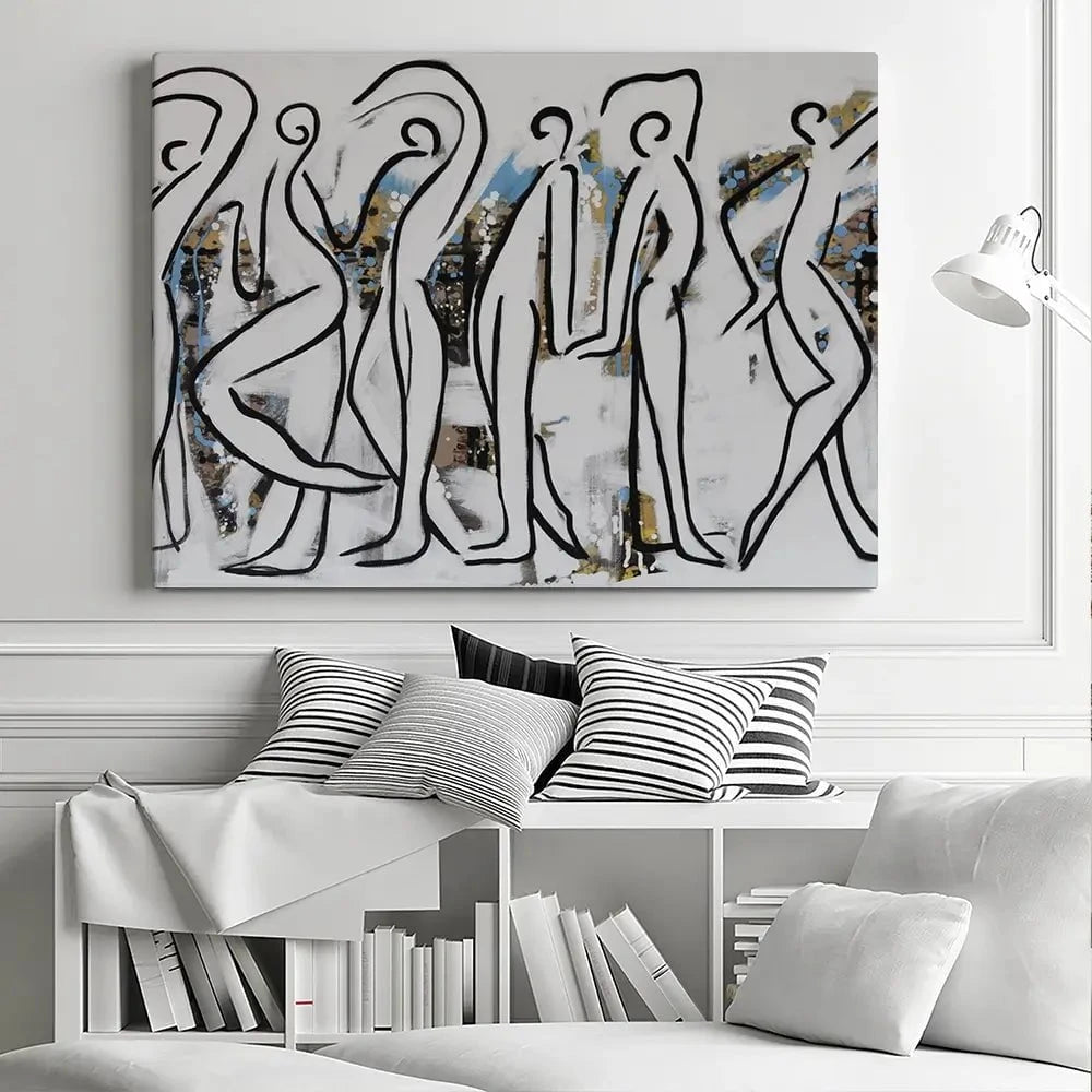 White Walk Canvas Print White Walk Canvas Print wall art product Maria Moretti