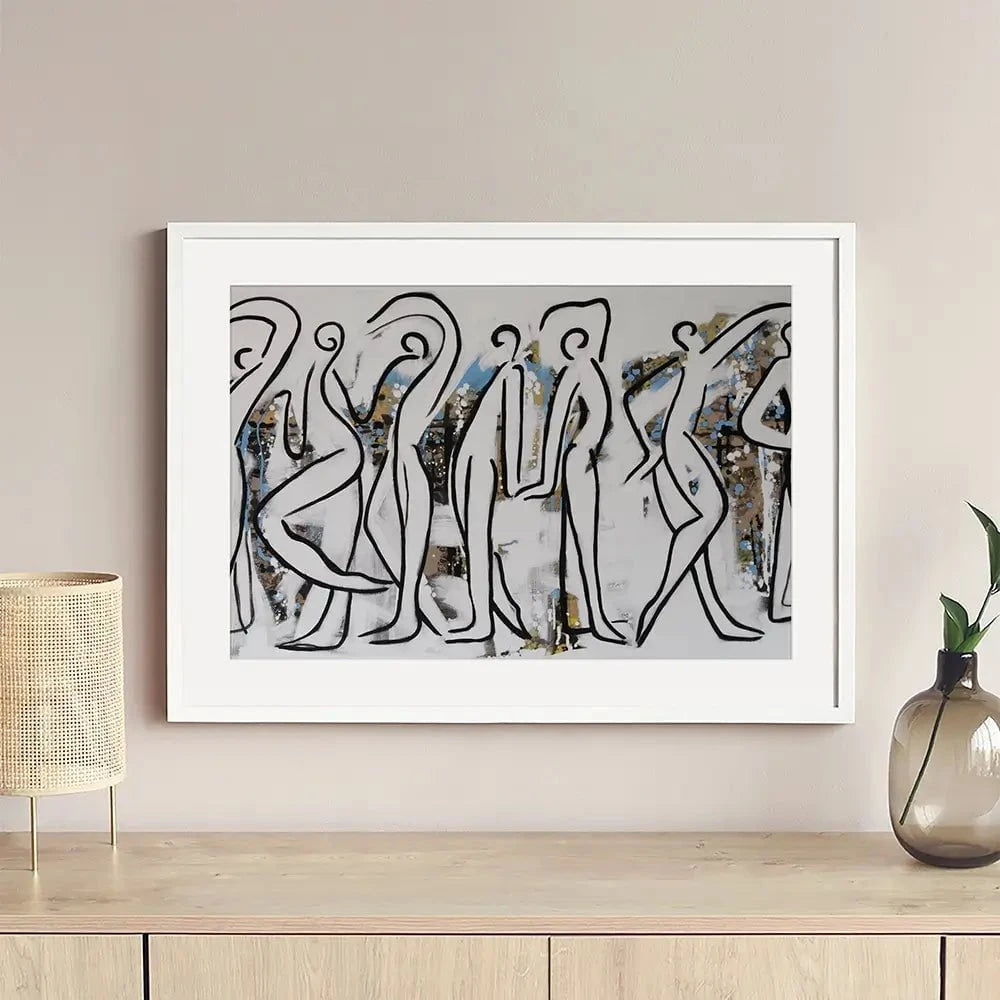 White Walk Framed Art Print White Walk Framed Art Print wall art product Maria Moretti