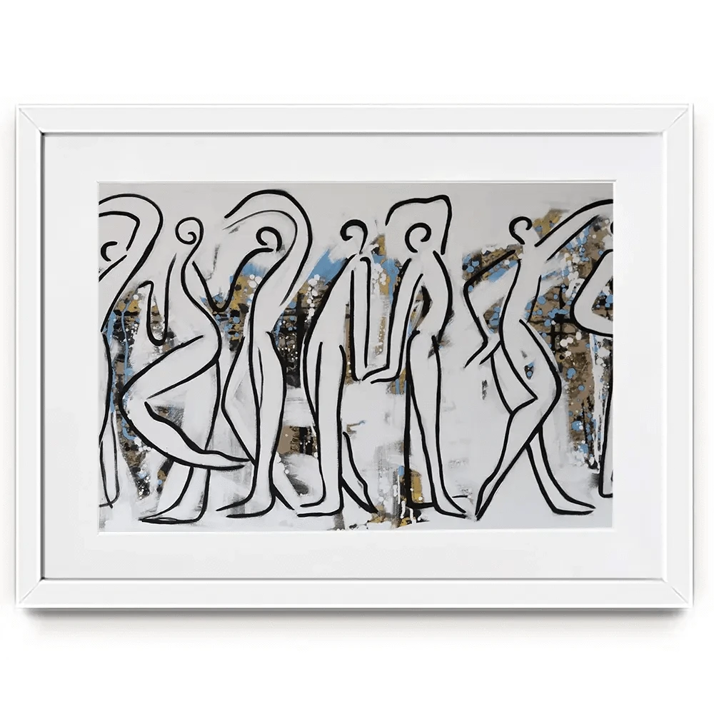 White Walk Framed Art Print White Walk Framed Art Print wall art product Maria Moretti