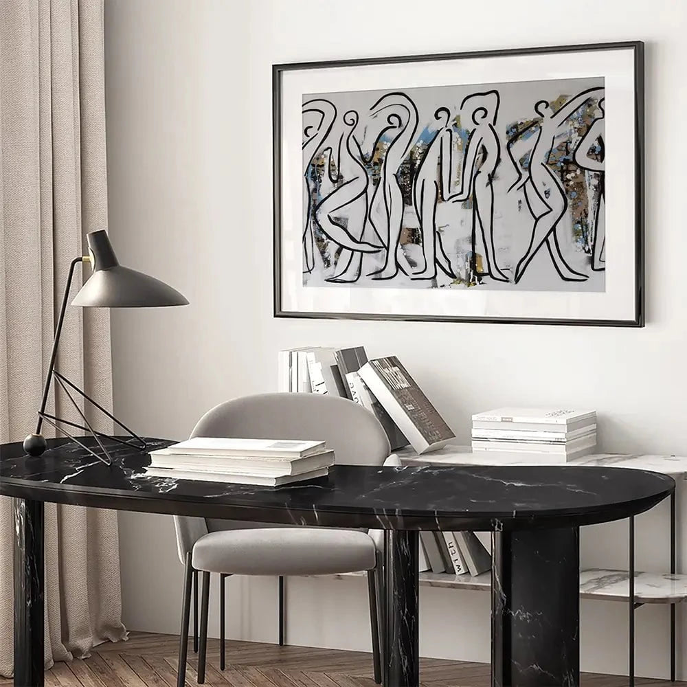 White Walk Framed Art Print White Walk Framed Art Print wall art product Maria Moretti