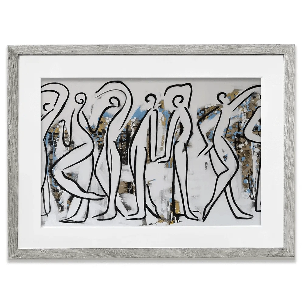 White Walk Framed Art Print White Walk Framed Art Print wall art product Maria Moretti