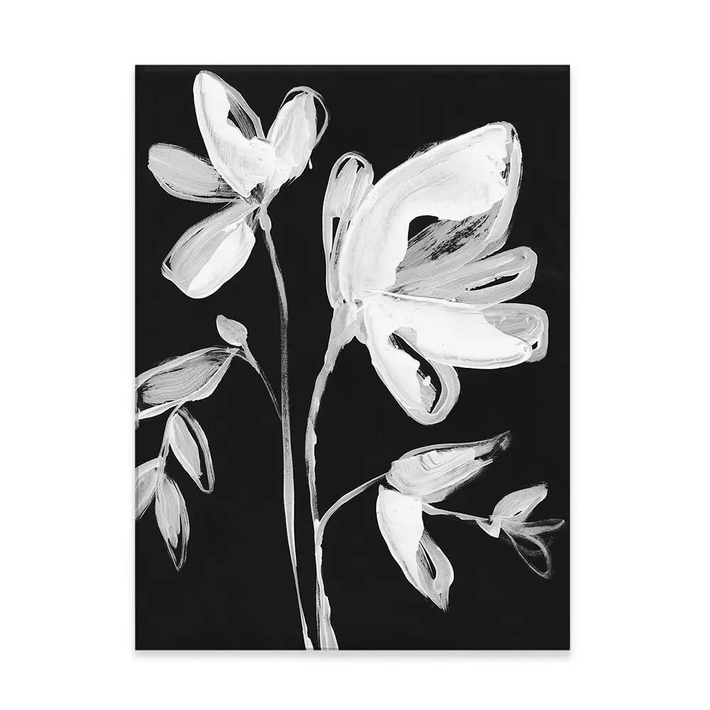 White Whimsical Flowers 2 Canvas Print White Whimsical Flowers 2 Canvas Print wall art product Jennifer Goldberger