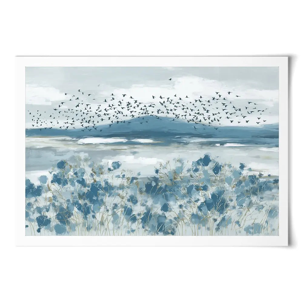 Wide Flock Wildflower Field Art Print Wide Flock Wildflower Field Art Print wall art product Chromatic Storm Studio