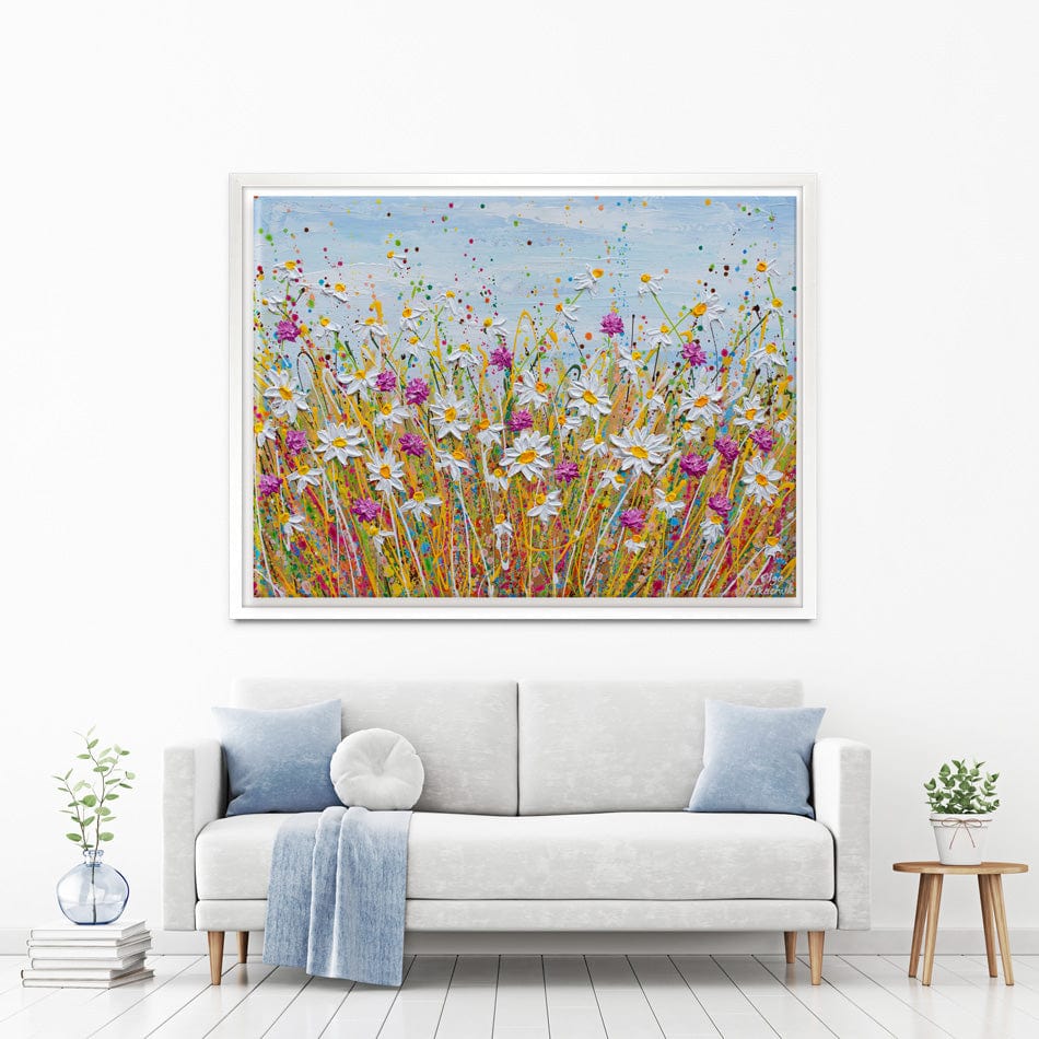 Wild Daisy Field Canvas Print wall art product Olga Tkachyk