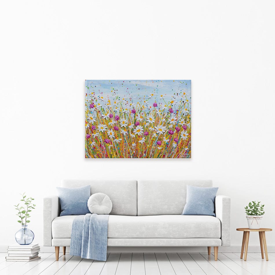 Wild Daisy Field Canvas Print wall art product Olga Tkachyk