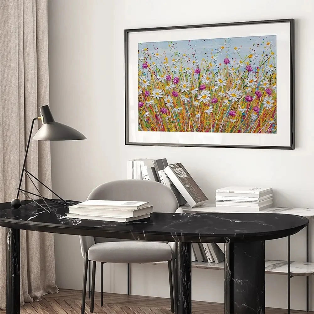 Wild Daisy Field Framed Art Print Wild Daisy Field Framed Art Print wall art product Olga Tkachyk