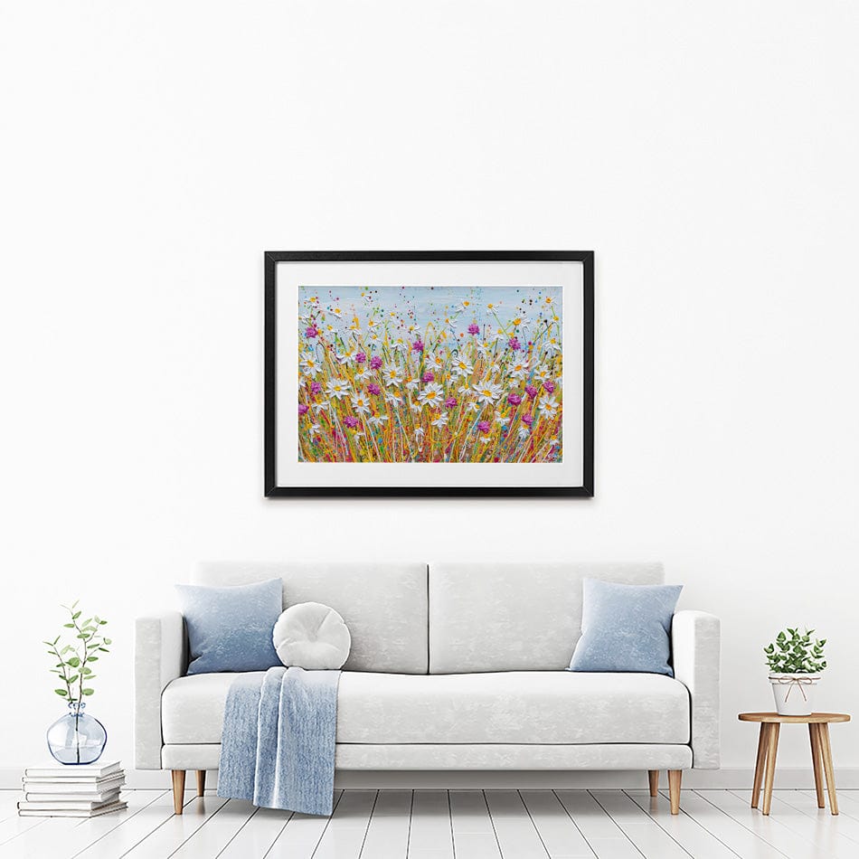 Wild Daisy Field Framed Art Print wall art product Olga Tkachyk