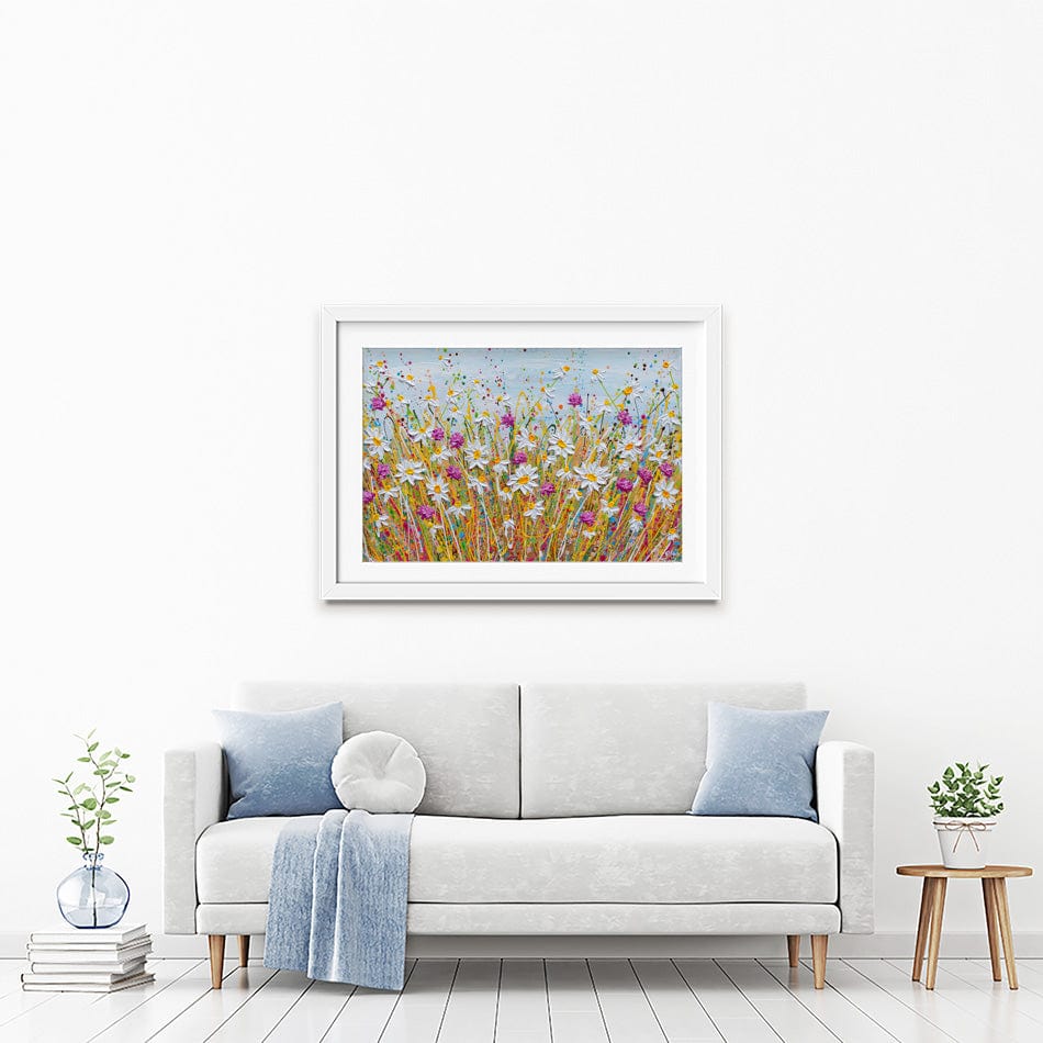 Wild Daisy Field Framed Art Print wall art product Olga Tkachyk