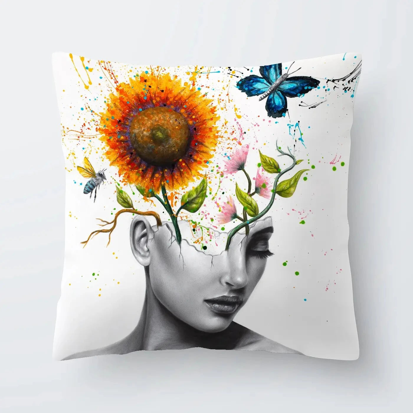 Wild Garden Girl Cushion Wild Garden Girl Cushion wall art product Ashvin Harrison