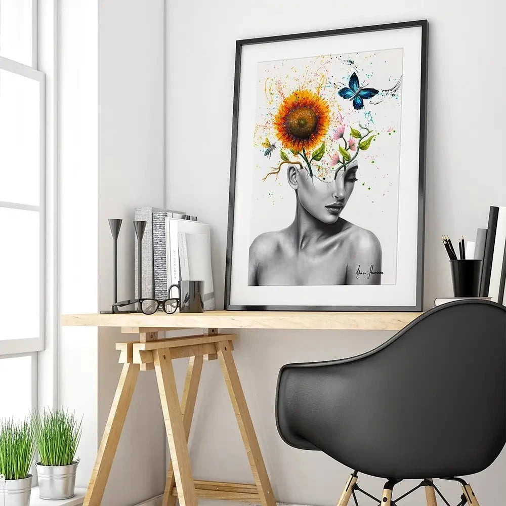 Wild Garden Girl Framed Art Print Wild Garden Girl Framed Art Print wall art product Ashvin Harrison