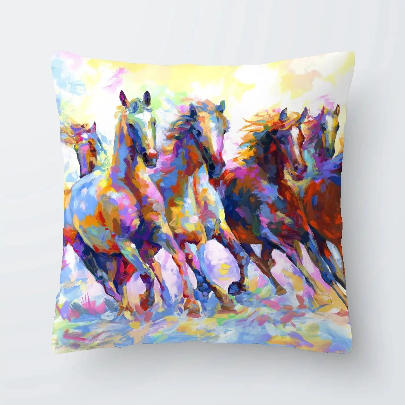 Wild Horses Running Cushion Wild Horses Running Cushion wall art product Leon Devenice