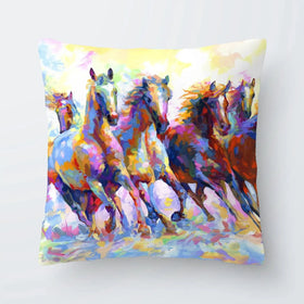 Wild Horses Running Cushion Wild Horses Running Cushion wall art product Leon Devenice