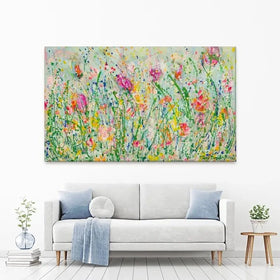 Wild Meadow In Green Canvas Print Wild Meadow In Green Canvas Print wall art product Jane Brookshaw