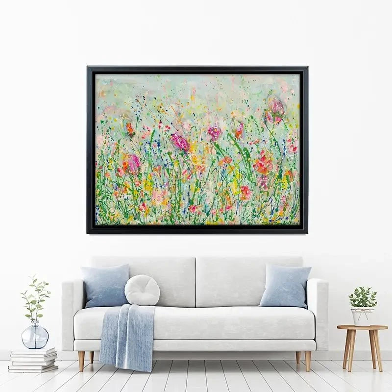 Wild Meadow In Green Canvas Print Wild Meadow In Green Canvas Print wall art product Jane Brookshaw
