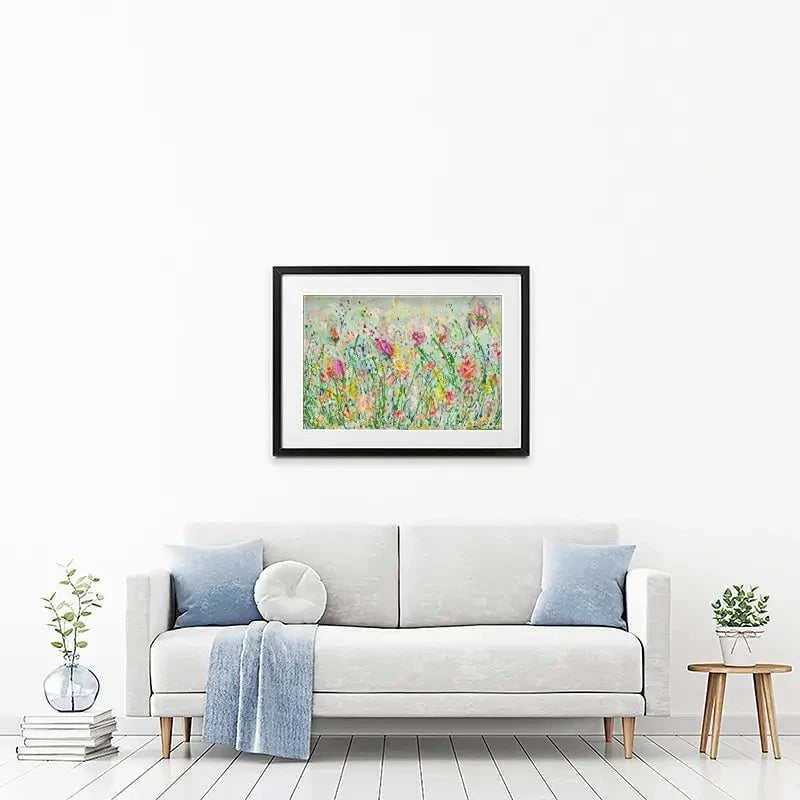 Wild Meadow In Green Framed Art Print Wild Meadow In Green Framed Art Print wall art product Jane Brookshaw