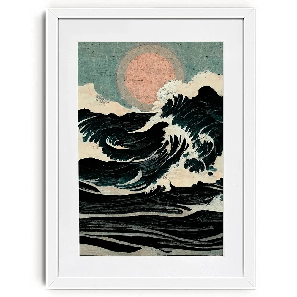 Wild Waves Framed Art Print Wild Waves Framed Art Print wall art product Treechild