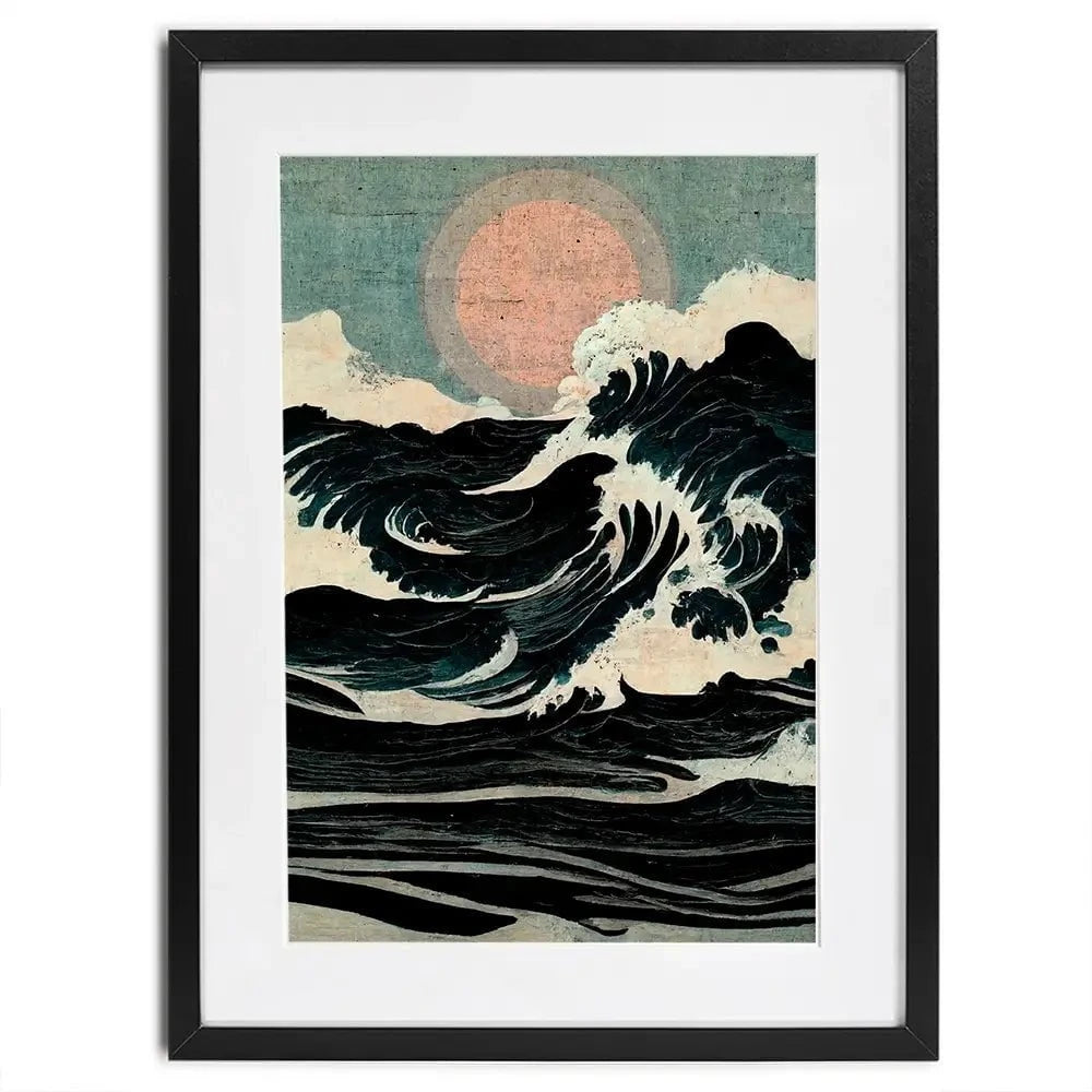 Wild Waves Framed Art Print Wild Waves Framed Art Print wall art product Treechild