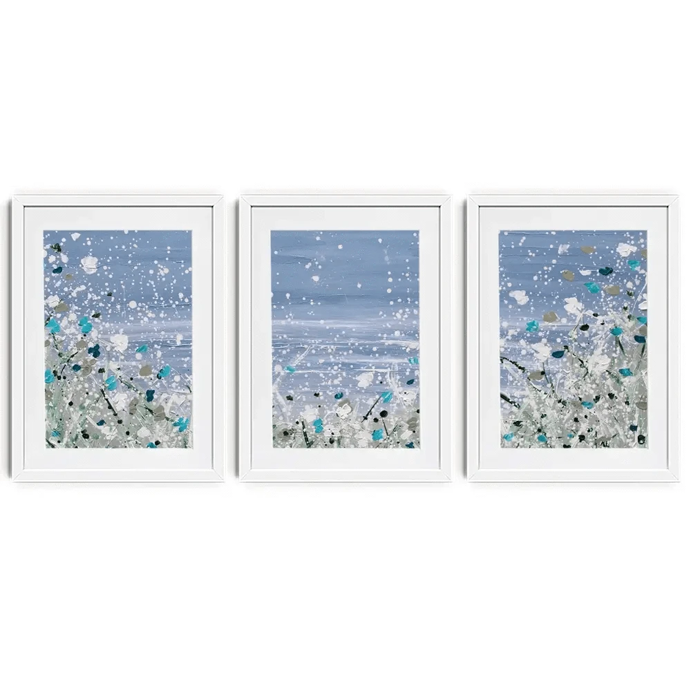 Wild Winter Sea Framed Art Print Trio Wild Winter Sea Framed Art Print Trio wall art product Charlotte Anna Reed