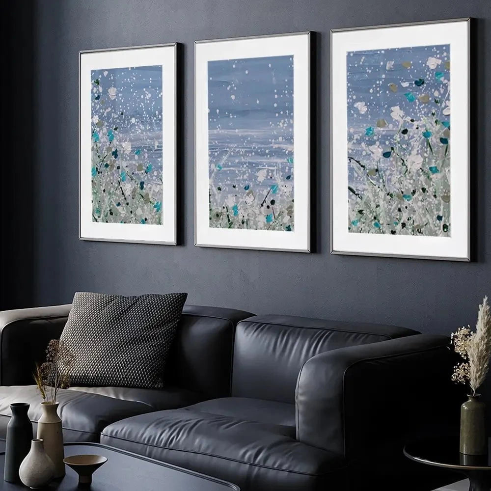 Wild Winter Sea Framed Art Print Trio Wild Winter Sea Framed Art Print Trio wall art product Charlotte Anna Reed