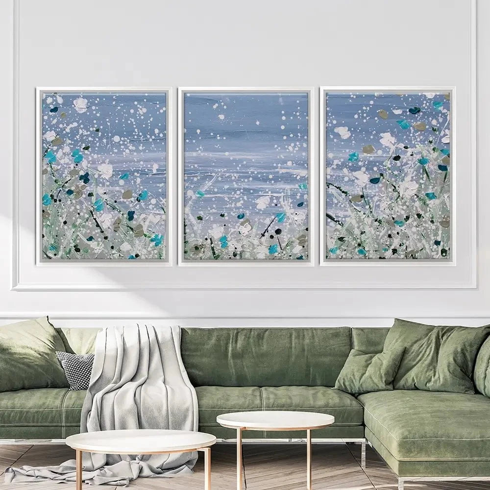 Wild Winter Sea Trio Canvas Print Wild Winter Sea Trio Canvas Print wall art product Charlotte Anna Reed
