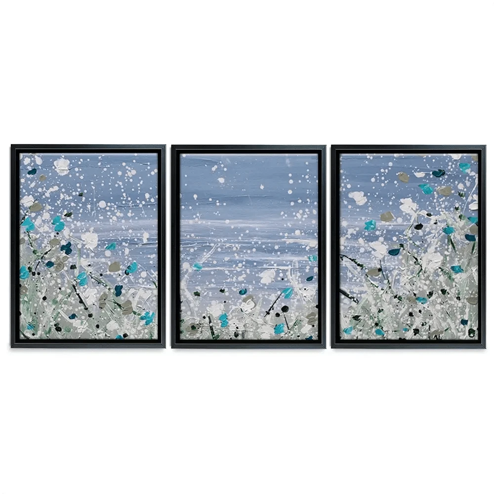 Wild Winter Sea Trio Canvas Print Wild Winter Sea Trio Canvas Print wall art product Charlotte Anna Reed