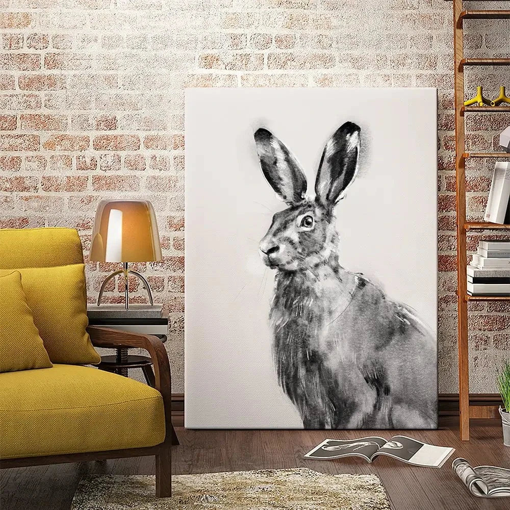 Wildest Hare Canvas Print Wildest Hare Canvas Print wall art product Emma Caroline