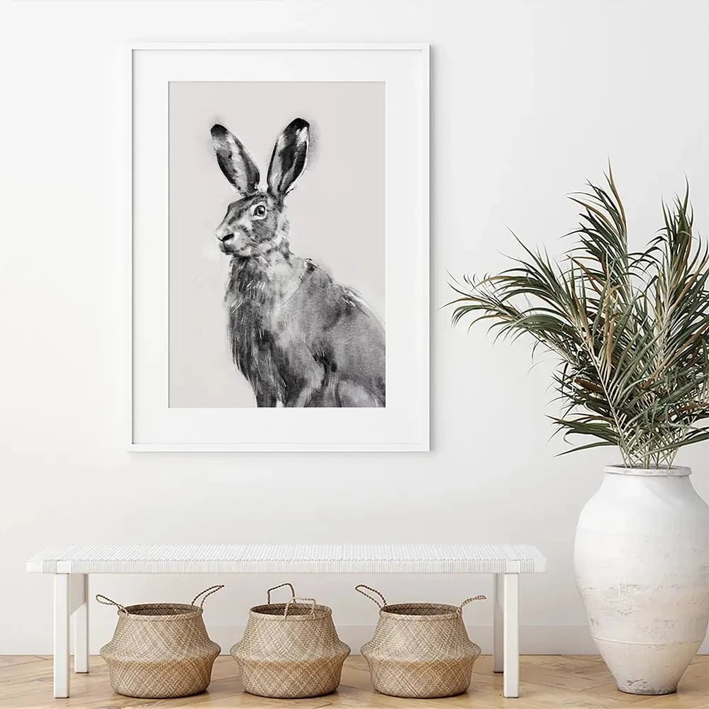 Wildest Hare Framed Art Print Wildest Hare Framed Art Print wall art product Emma Caroline