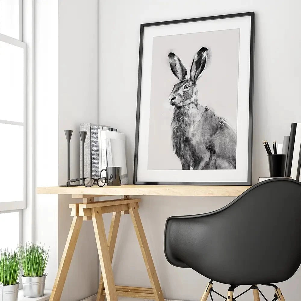 Wildest Hare Framed Art Print Wildest Hare Framed Art Print wall art product Emma Caroline