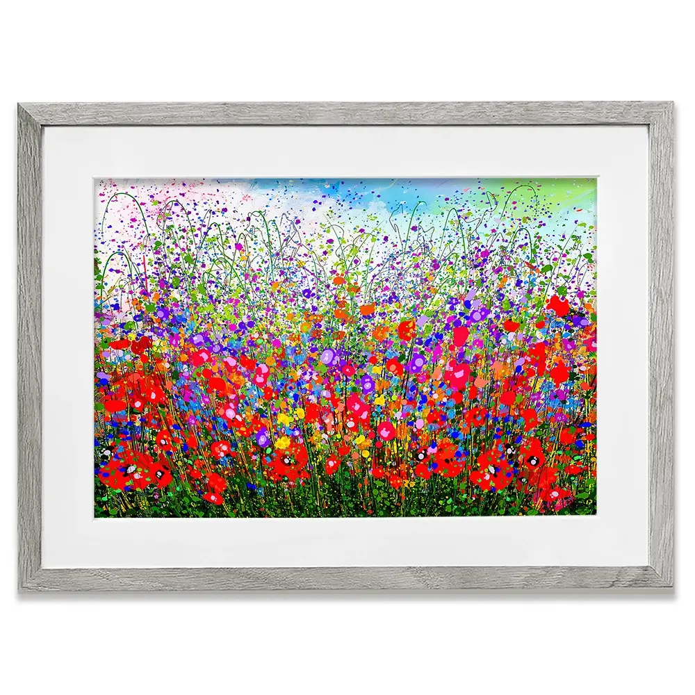 Wildflower Celebration Meadow Framed Art Print Wildflower Celebration Meadow Framed Art Print wall art product Lena Owens - Independent