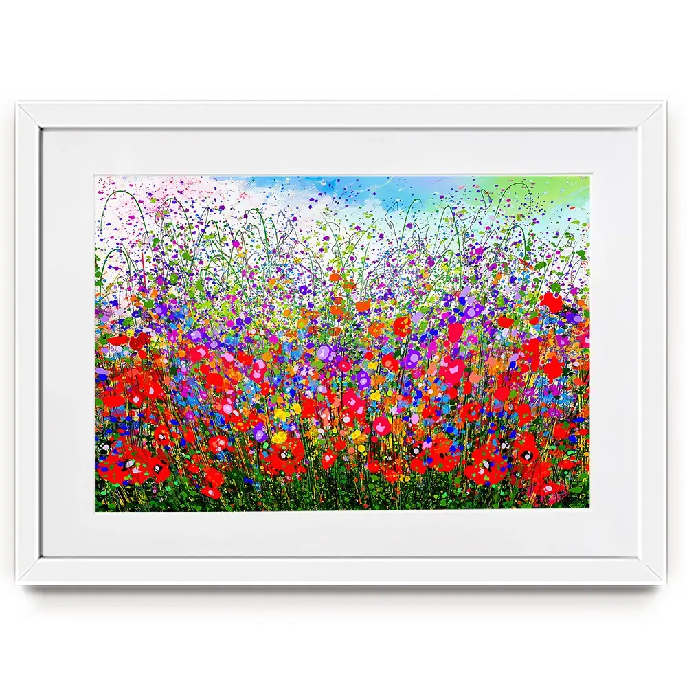 Wildflower Celebration Meadow Framed Art Print Wildflower Celebration Meadow Framed Art Print wall art product Lena Owens - Independent