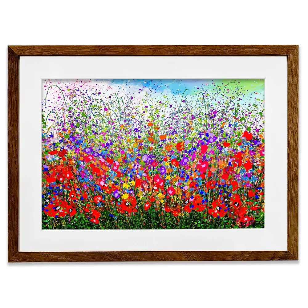 Wildflower Celebration Meadow Framed Art Print Wildflower Celebration Meadow Framed Art Print wall art product Lena Owens - Independent