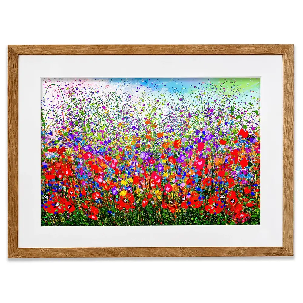 Wildflower Celebration Meadow Framed Art Print Wildflower Celebration Meadow Framed Art Print wall art product Lena Owens - Independent