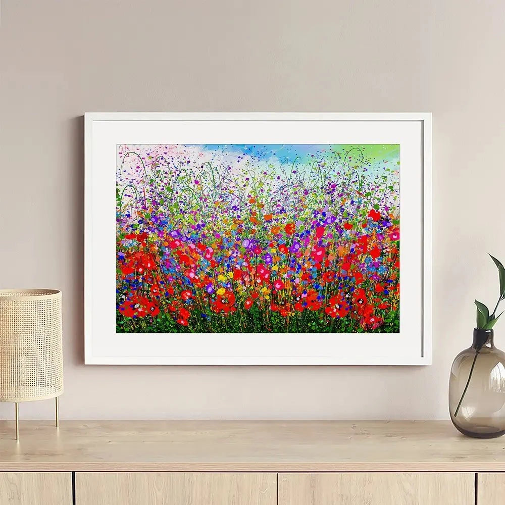 Wildflower Celebration Meadow Framed Art Print Wildflower Celebration Meadow Framed Art Print wall art product Lena Owens - Independent