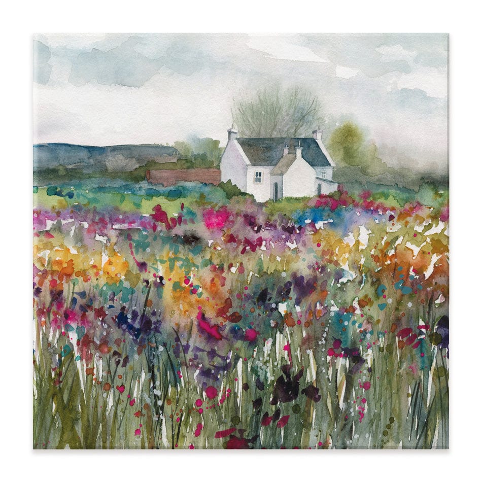 Wildflower Cottage Canvas Print wall art product Carol Robinson