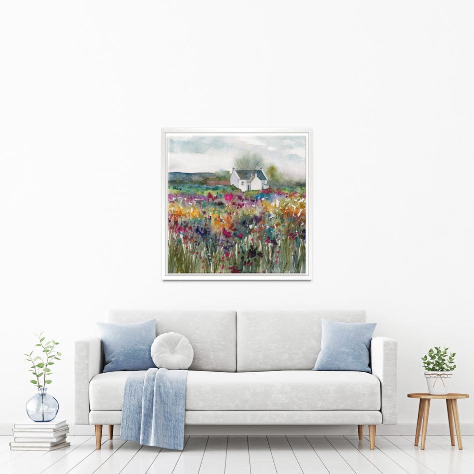 Wildflower Cottage Canvas Print wall art product Carol Robinson