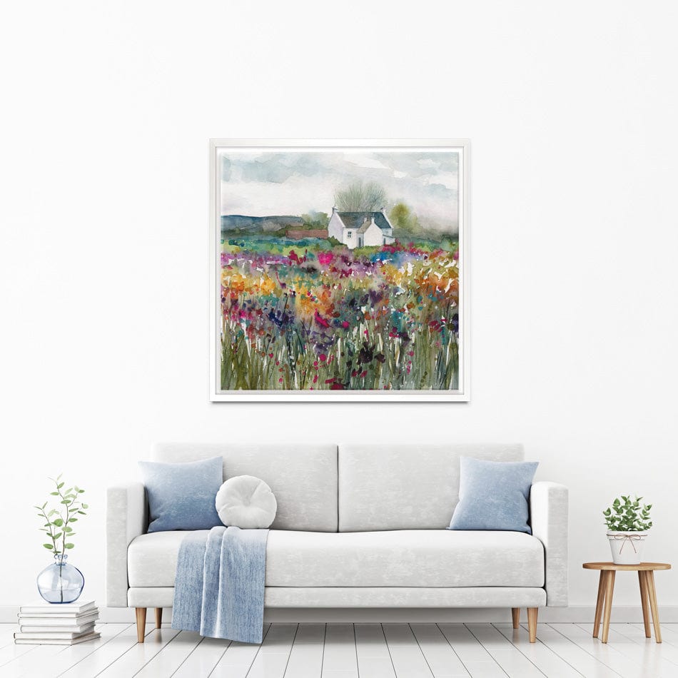 Wildflower Cottage Canvas Print wall art product Carol Robinson