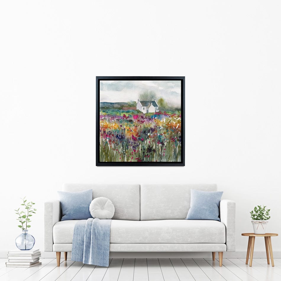 Wildflower Cottage Canvas Print wall art product Carol Robinson