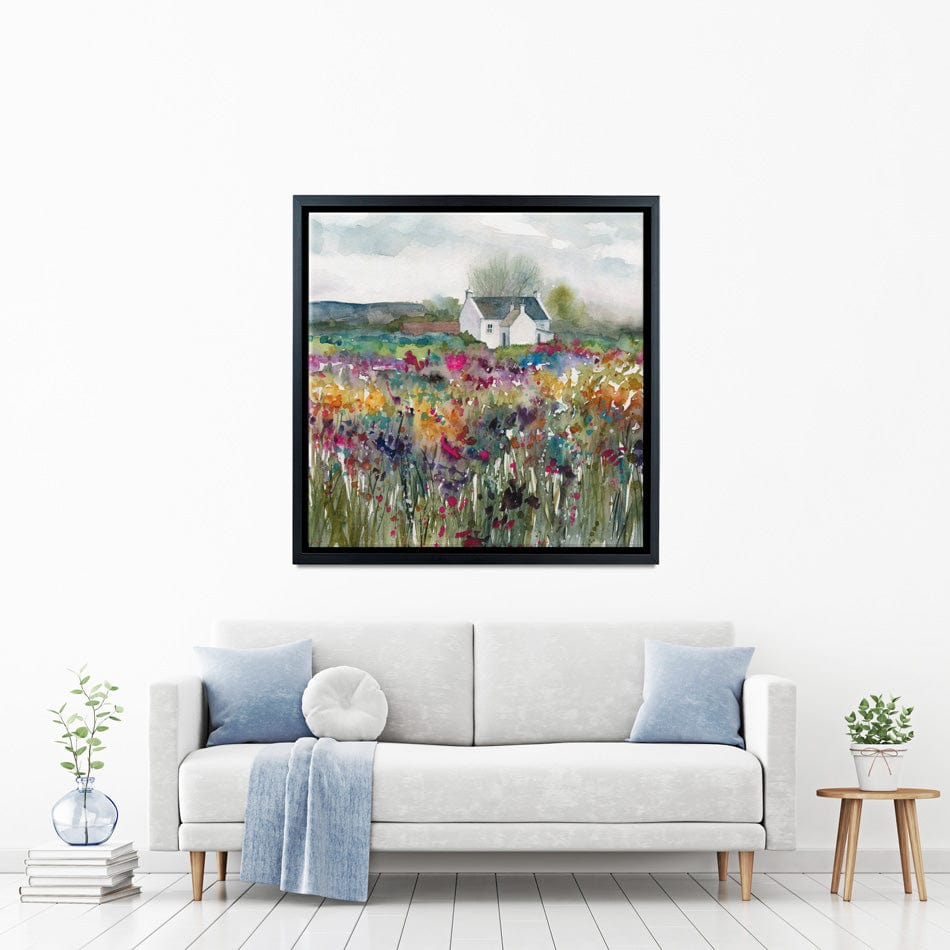 Wildflower Cottage Canvas Print wall art product Carol Robinson
