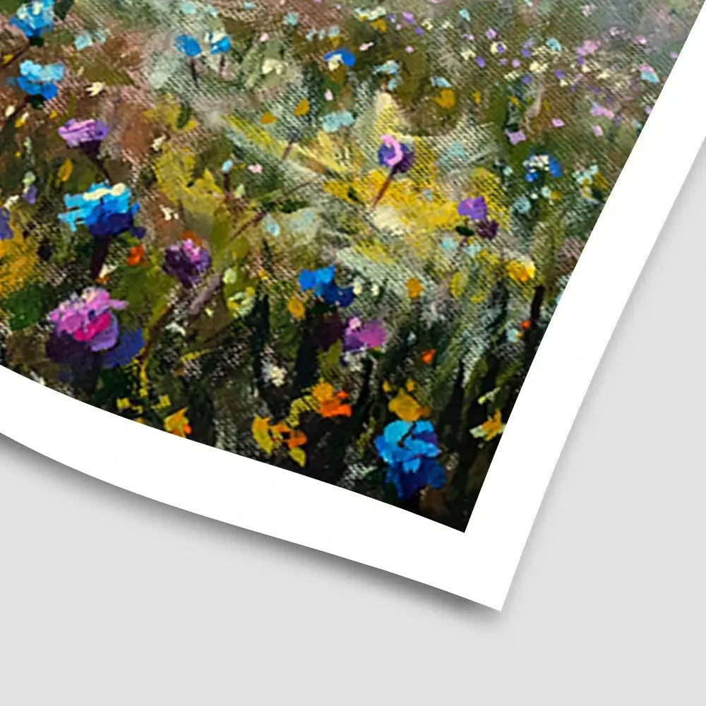 Wildflower Field At Sunrise Art Print Wildflower Field At Sunrise Art Print wall art product Valery Rybakow / Shutterstock