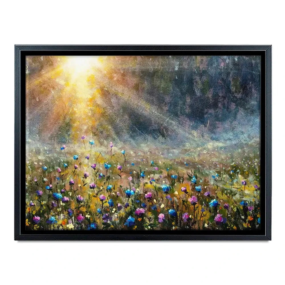 Wildflower Field At Sunrise Canvas Print Wildflower Field At Sunrise Canvas Print wall art product Valery Rybakow / Shutterstock