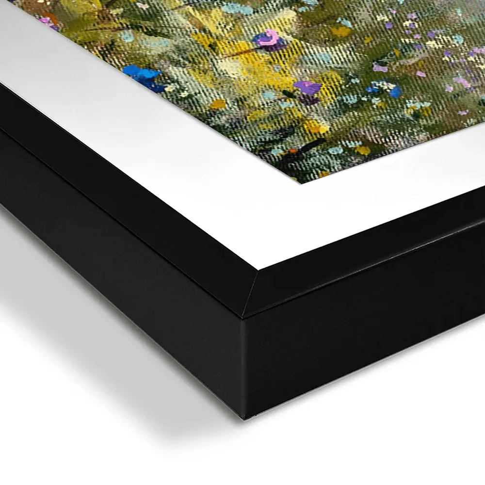 Wildflower Field At Sunrise Framed Art Print Trio Wildflower Field At Sunrise Framed Art Print Trio wall art product Valery Rybakow / Shutterstock
