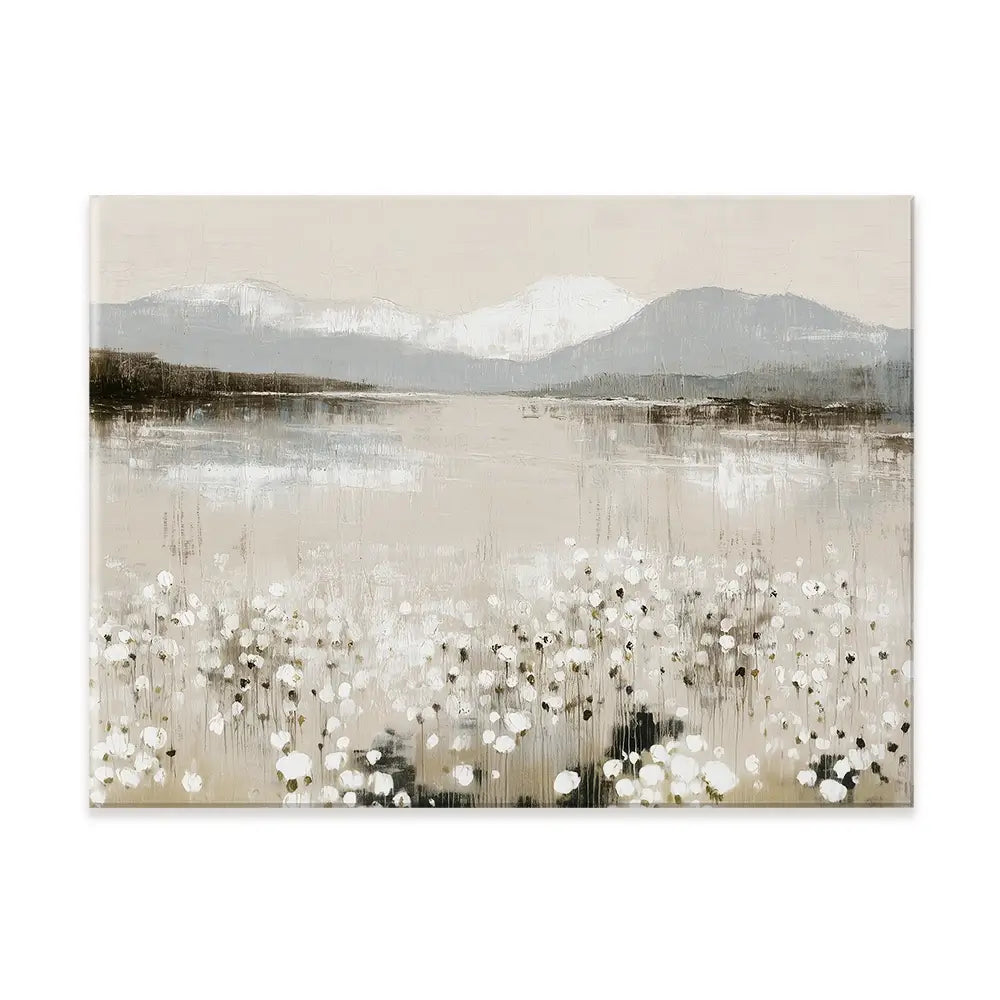Wildflower Lake And Range Canvas Print Wildflower Lake And Range Canvas Print wall art product Chromatic Storm Studio