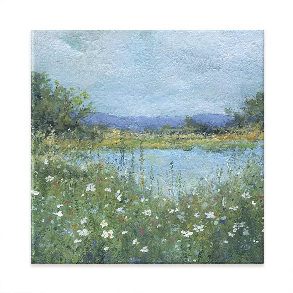 Wildflower Lake Square Canvas Print Wildflower Lake Square Canvas Print wall art product Carol Robinson