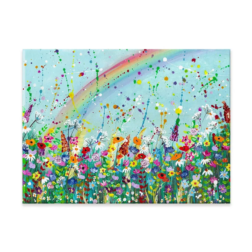 Wildflower Rainbow Canvas Print Wildflower Rainbow Canvas Print wall art product Emma LC Art