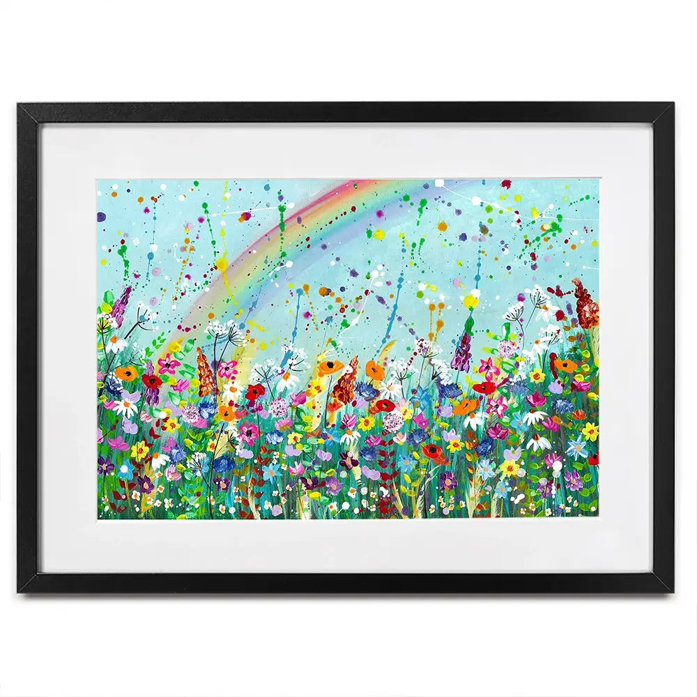Wildflower Rainbow Framed Art Print Wildflower Rainbow Framed Art Print wall art product Emma LC Art