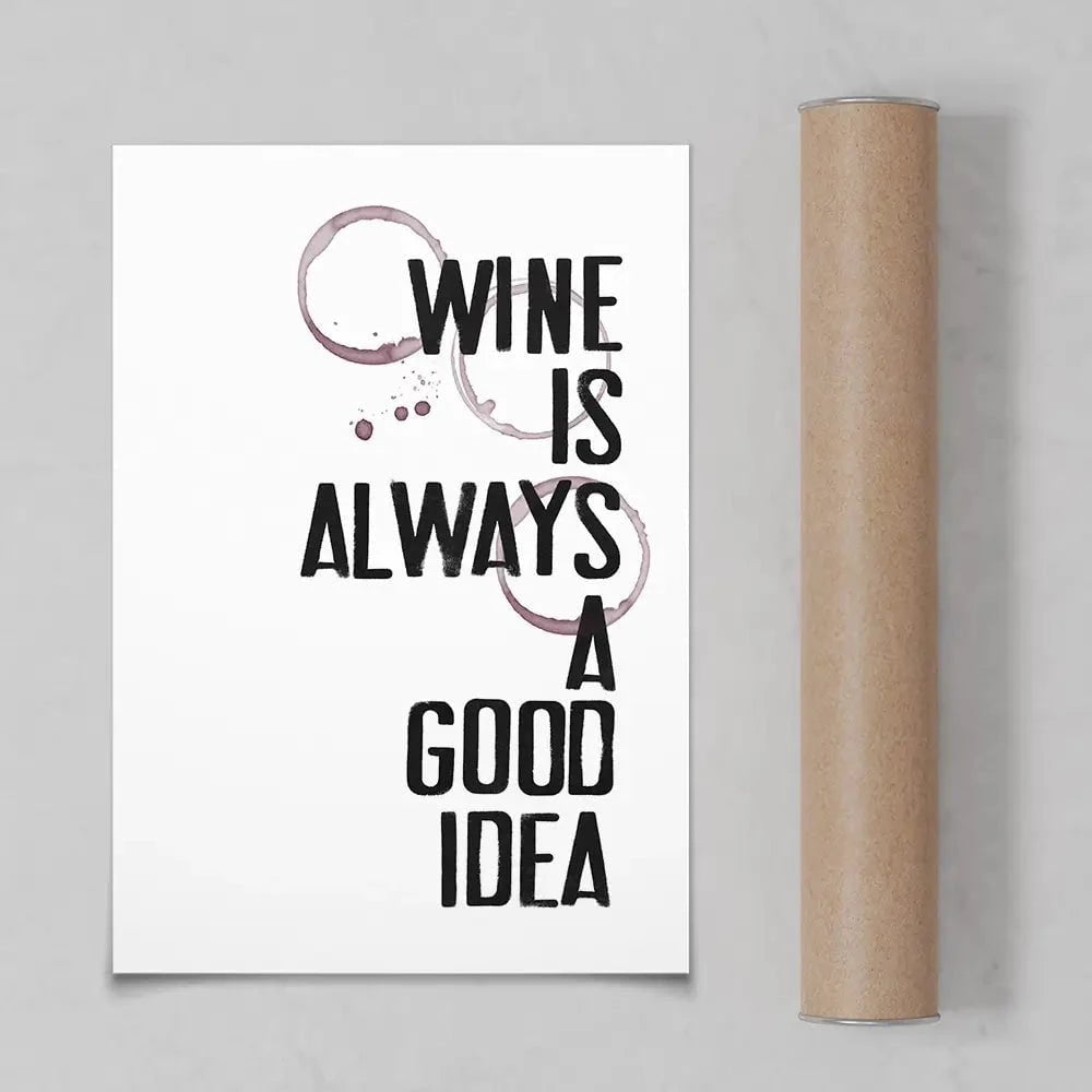 Wine Always Art Print Wine Always Art Print wall art product Deborah Velasquez