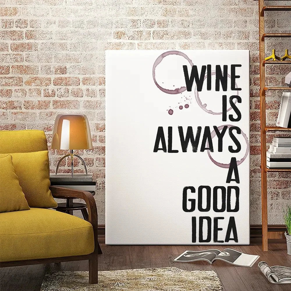 Wine Always Canvas Print Wine Always Canvas Print wall art product Deborah Velasquez