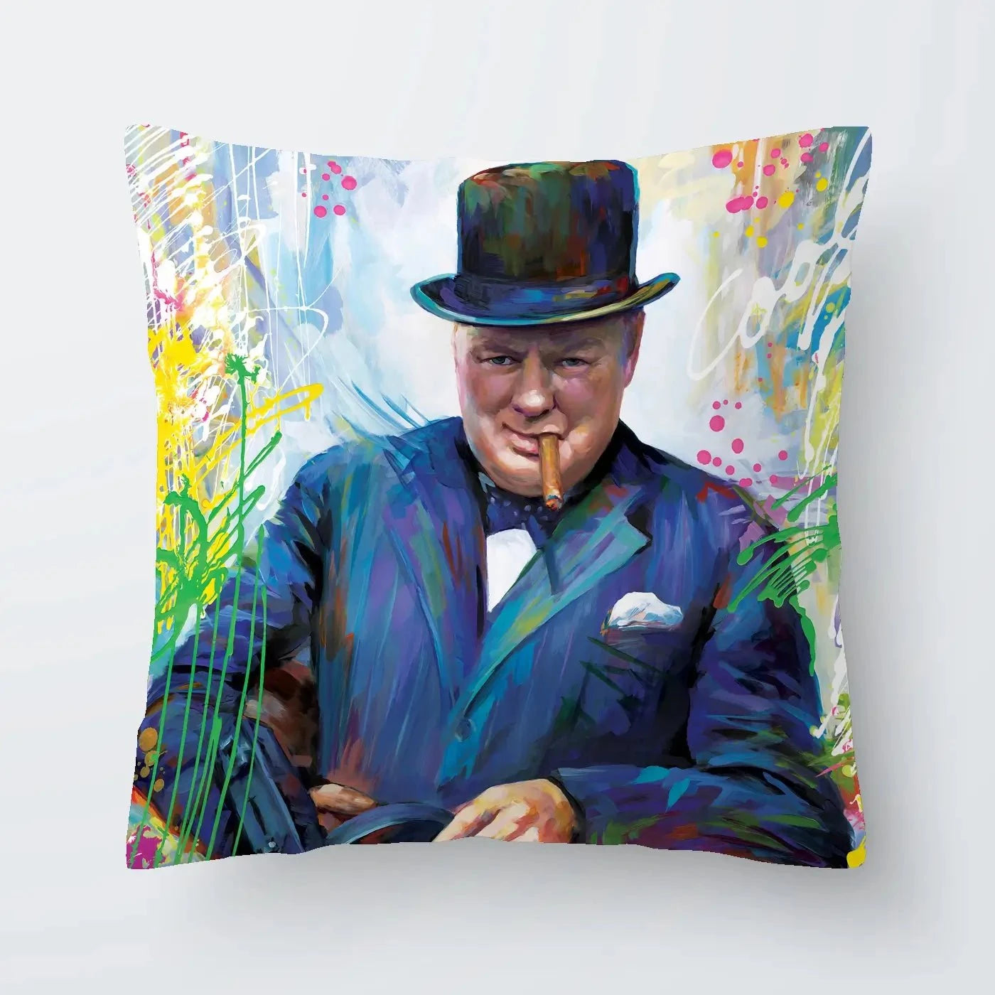Winston Churchill Cushion Winston Churchill Cushion wall art product Leon Devenice