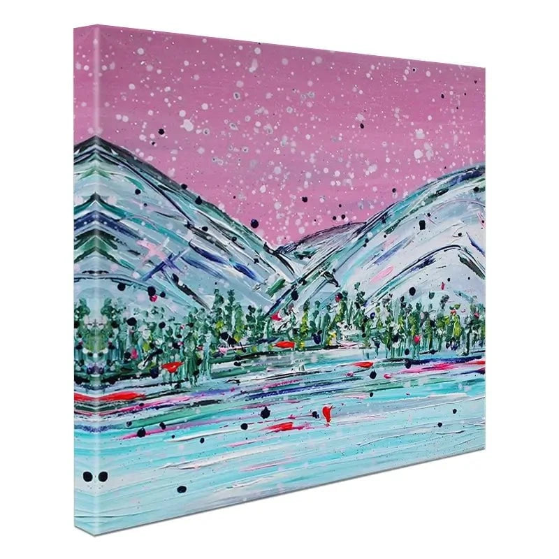 Winter Mountain Escape Canvas Print Winter Mountain Escape Canvas Print wall art product Charlotte Anna Reed