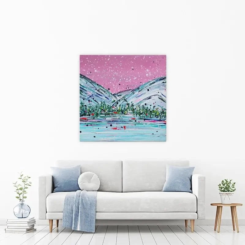 Winter Mountain Escape Canvas Print Winter Mountain Escape Canvas Print wall art product Charlotte Anna Reed